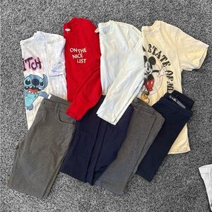 Graphic T-Shirts and Pants Set